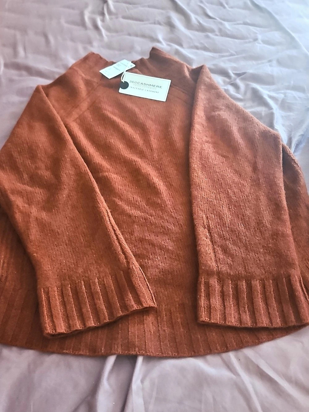 Nordstrom Rack Harissa Cashmere Cardigan in Orange Size Small NWT